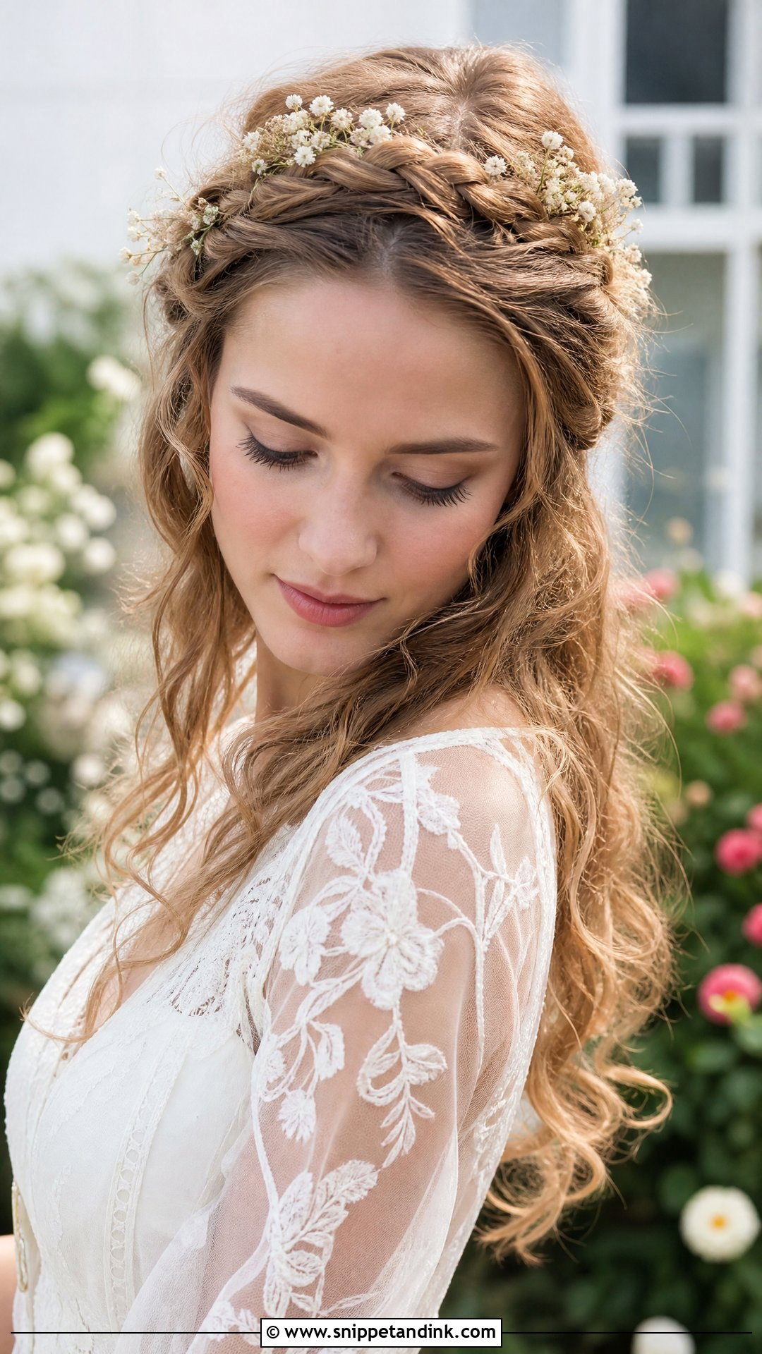 Boho Braided Crown for Brides - Snippet and Ink - 20 Western Bride Hairstyles