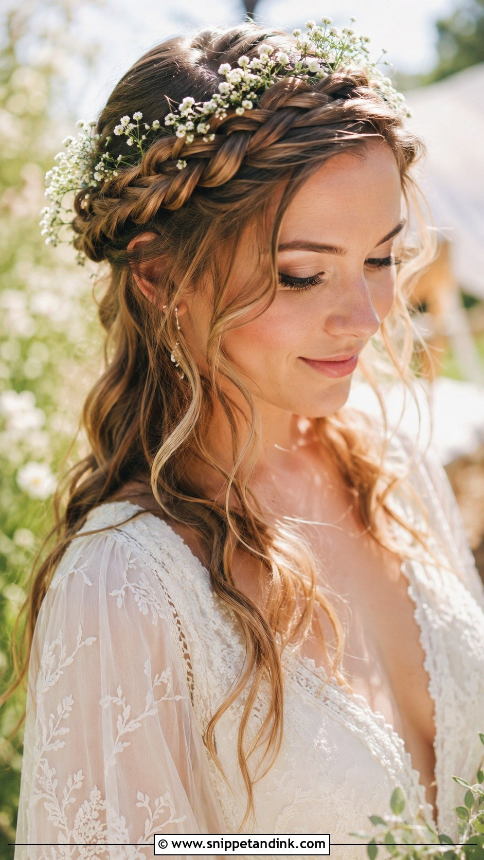 Boho Braided Crown for Brides - Snippet and Ink - 20 Wedding Hair with Braids