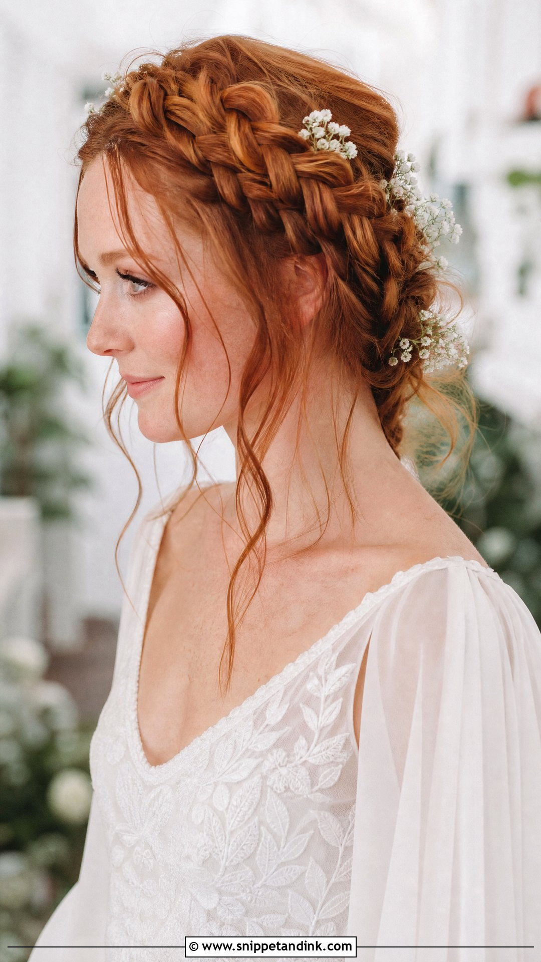 Boho Braided Crown for Layered Hair - Snippet and Ink - 20 Wedding Hairstyles for Layered Hair