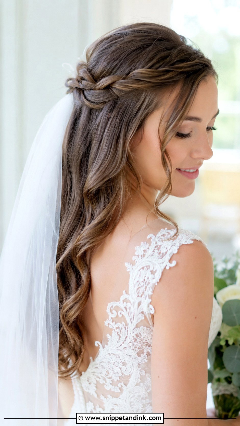 Boho Braided Crown for Weddings - Snippet and Ink - 30 Brides Hairstyles