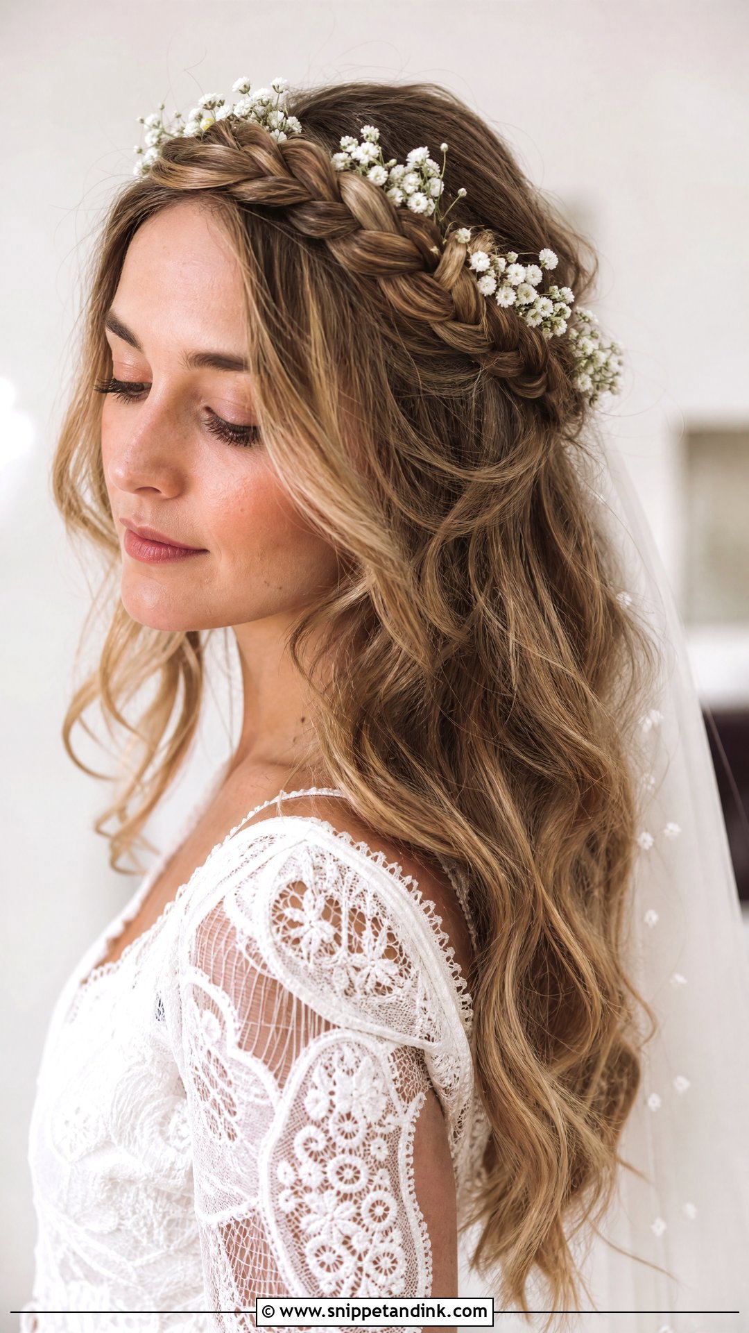 Boho Braided Crown - Snippet and Ink - 20 70s Wedding Hair Ideas