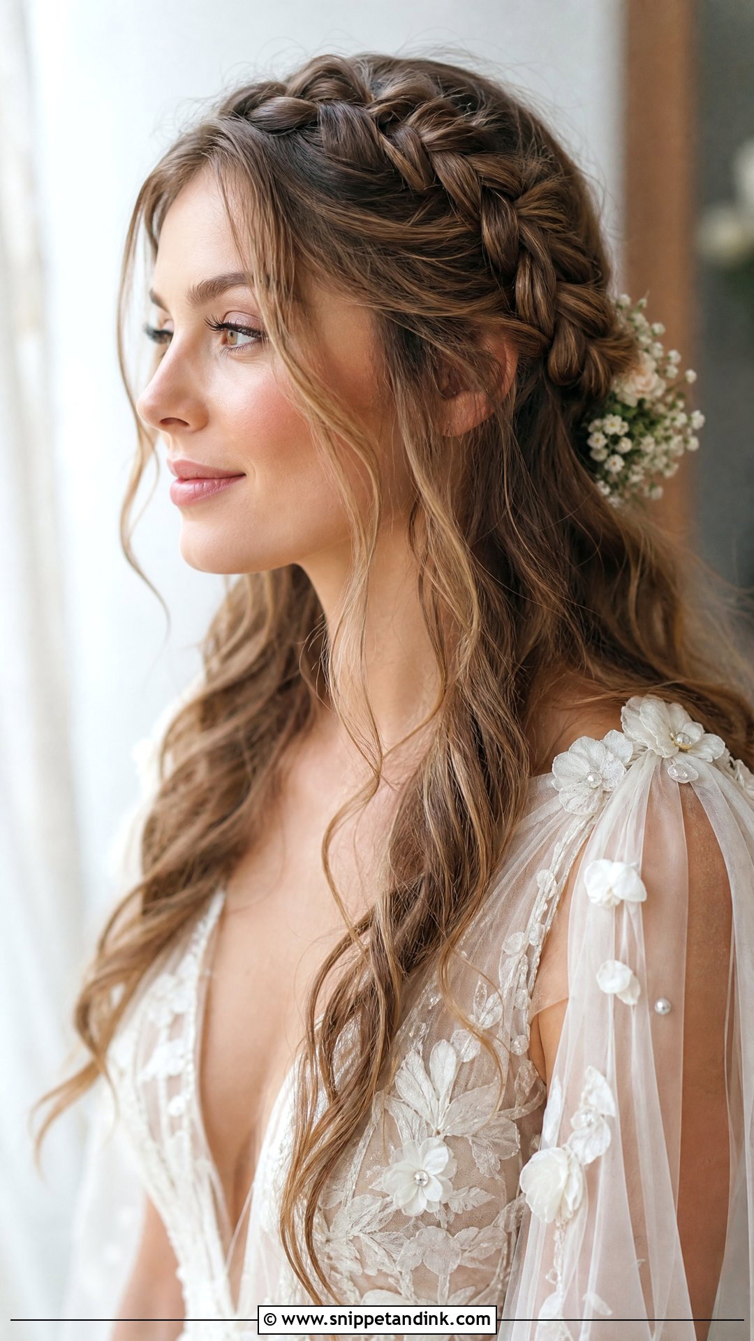 Boho Braided Down Style - Snippet and Ink - 20 Long Wedding Hair All Down Ideas
