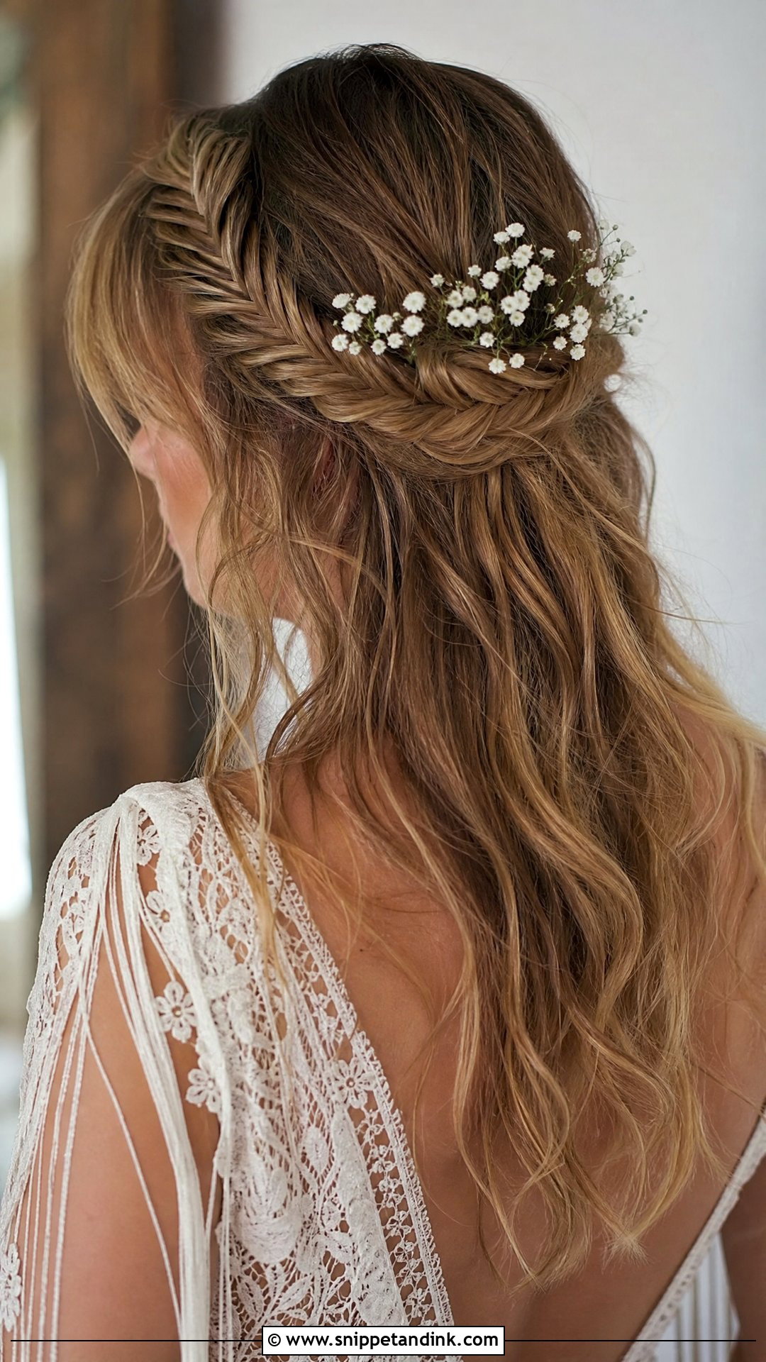Boho Braided Half Down Wedding Style - Snippet and Ink - 20 Hair Down Styles for Wedding