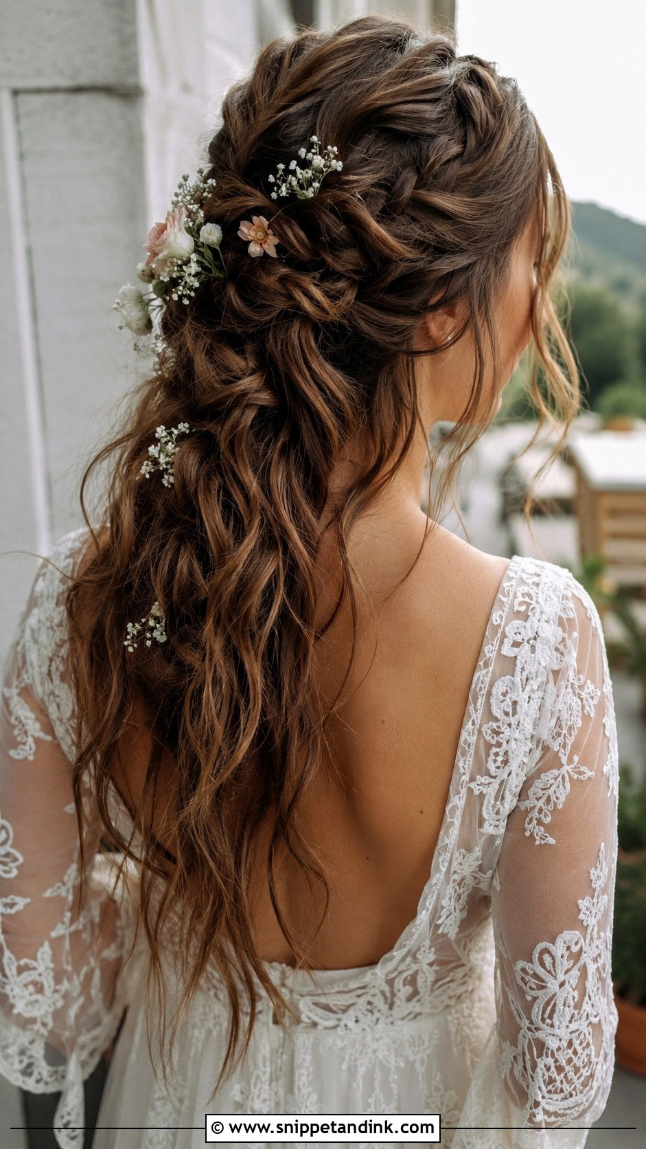 Boho Braided Half Pony - Snippet and Ink - 25 Half Pony Wedding Hairstyles