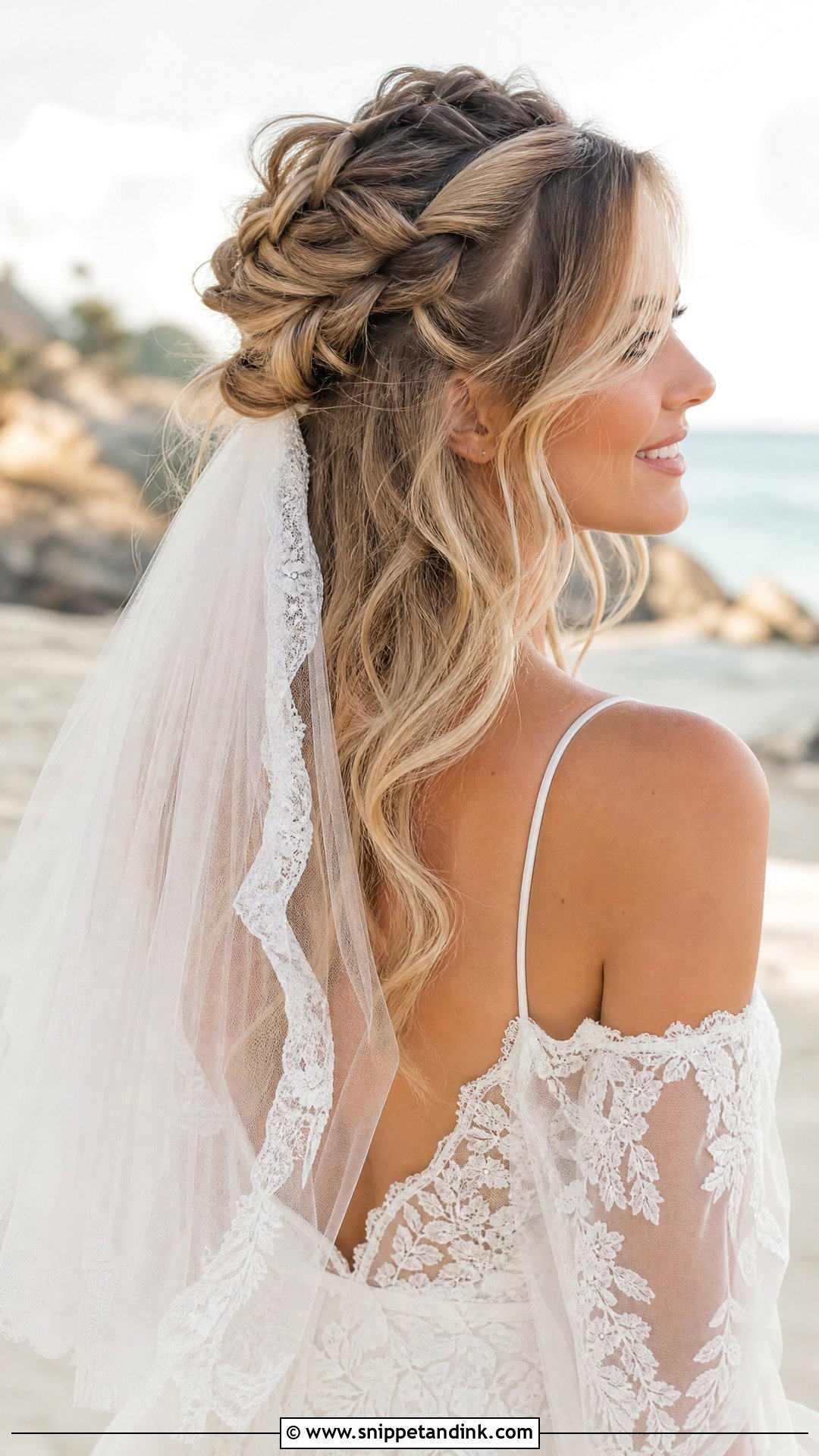Boho Braided Half Up - Snippet and Ink - 20 Elegant Bride Hairstyles