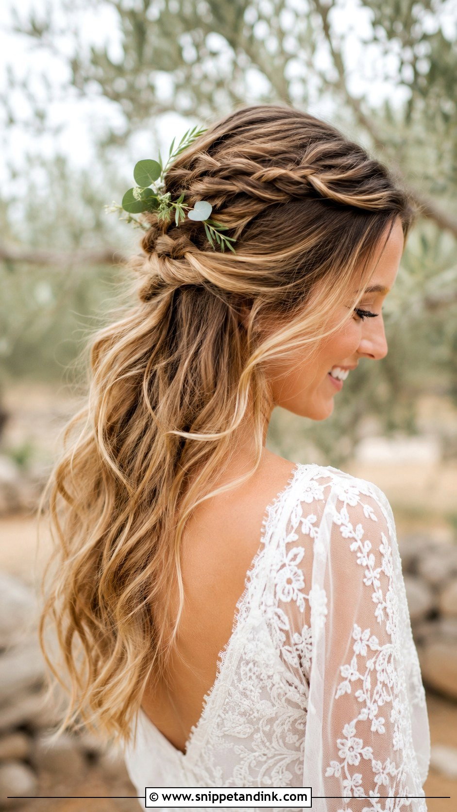 Boho Braided Half Up - Snippet and Ink - 20 Glamorous Wedding Hair Ideas