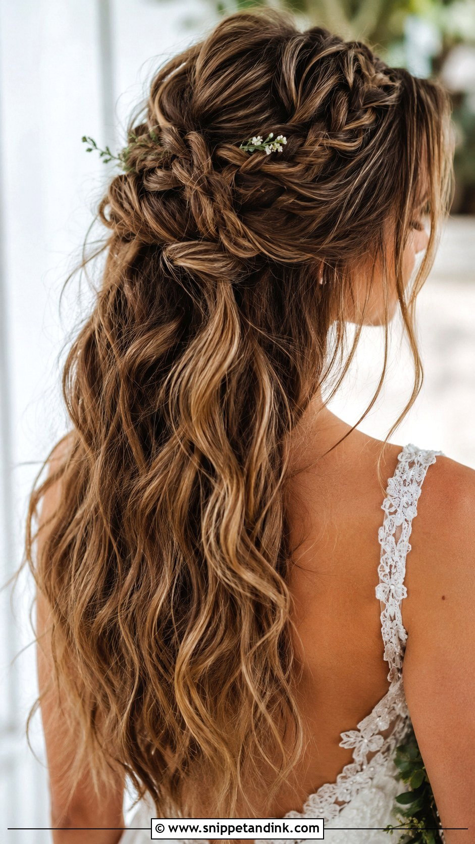Boho Braided Half Up - Snippet and Ink - 20 Round Face Wedding Hairstyles