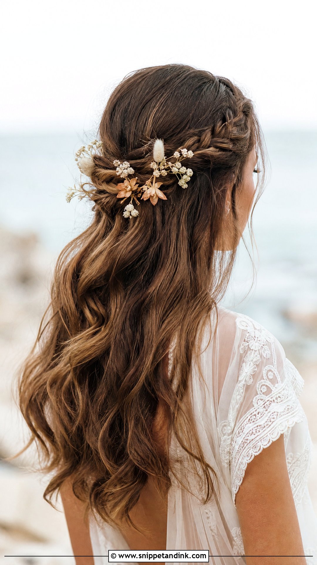 Boho Braided Half Up - Snippet and Ink - 20 Wedding Hairstyles for Mid Length Hair