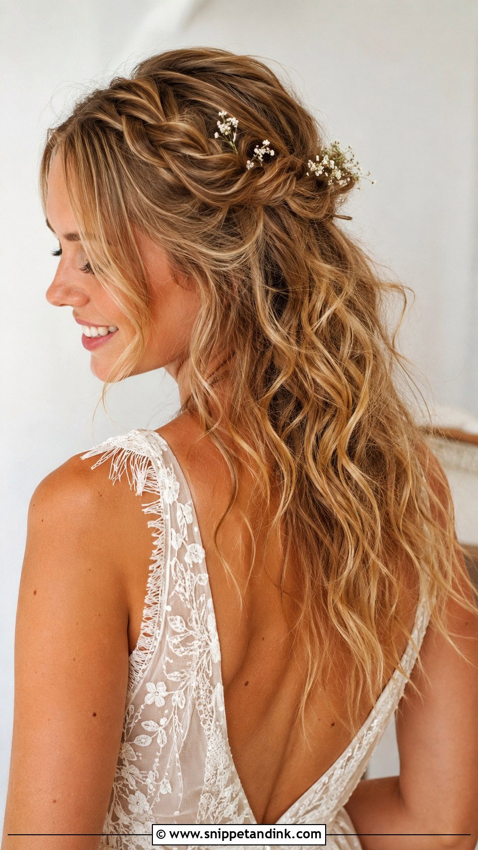 Boho Braided Half Up - Snippet and Ink - 25 Easy Hairstyles for Long Hair Wedding