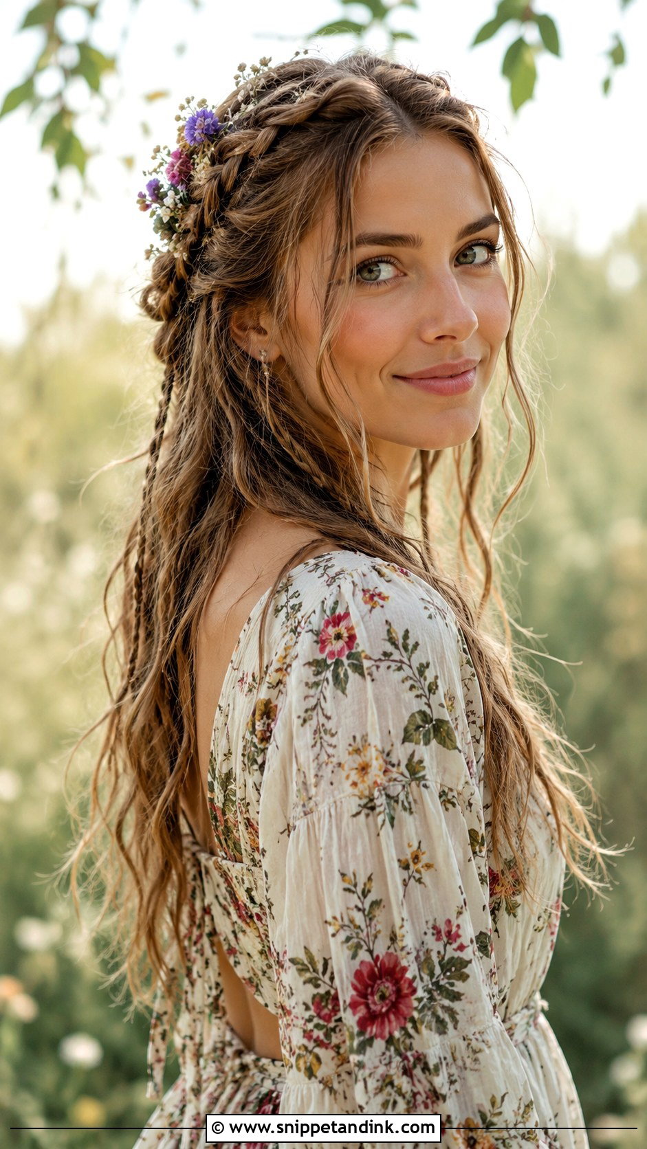 Boho Braided Half Up - Snippet and Ink - 25 Engagement Look Hairstyle Ideas