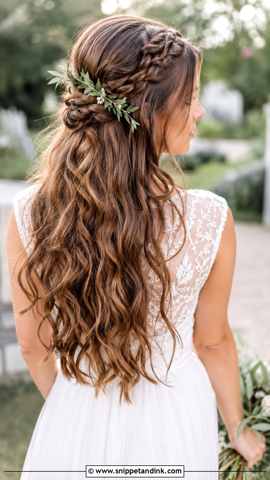 Boho Braided Half Up - Snippet and Ink - 25 Simple Bridal Hair Ideas