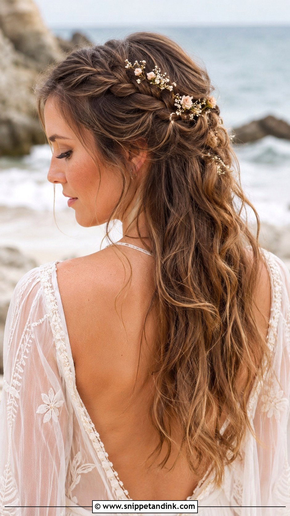 Boho Braided Half Up - Snippet and Ink - 25 Simple Hairstyles for Wedding Guest