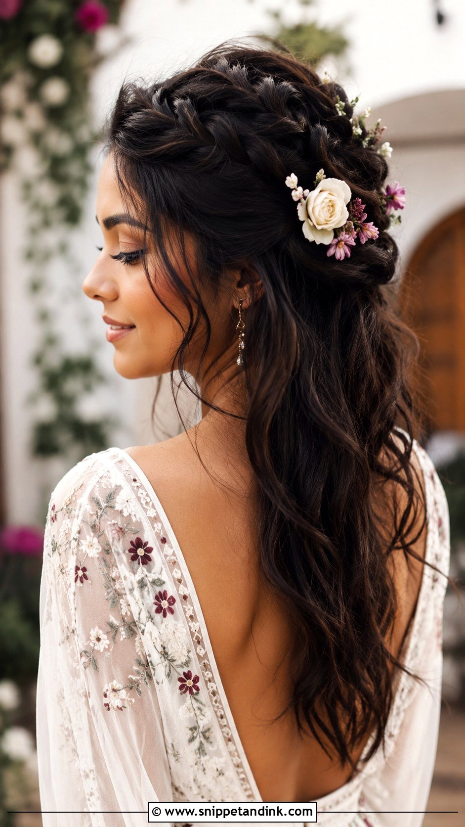 Boho Braided Half Up - Snippet and Ink - 30 Hairstyles for Engagement