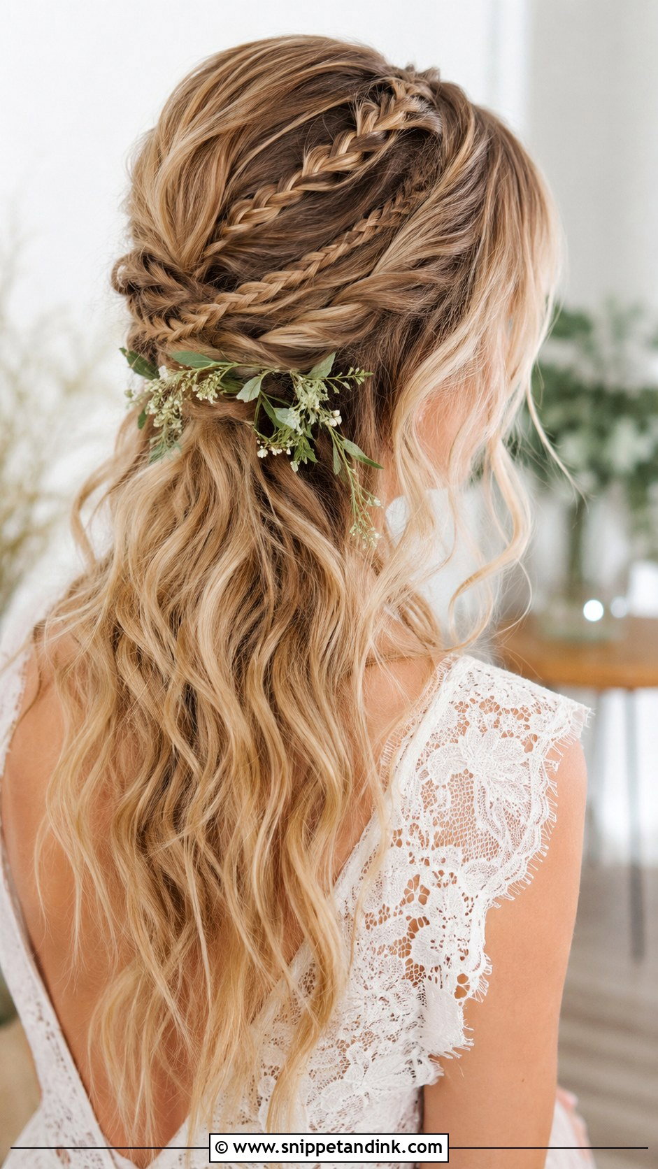 Boho Braided Half Up - Snippet and Ink - 30 Simple Hairstyles for Wedding