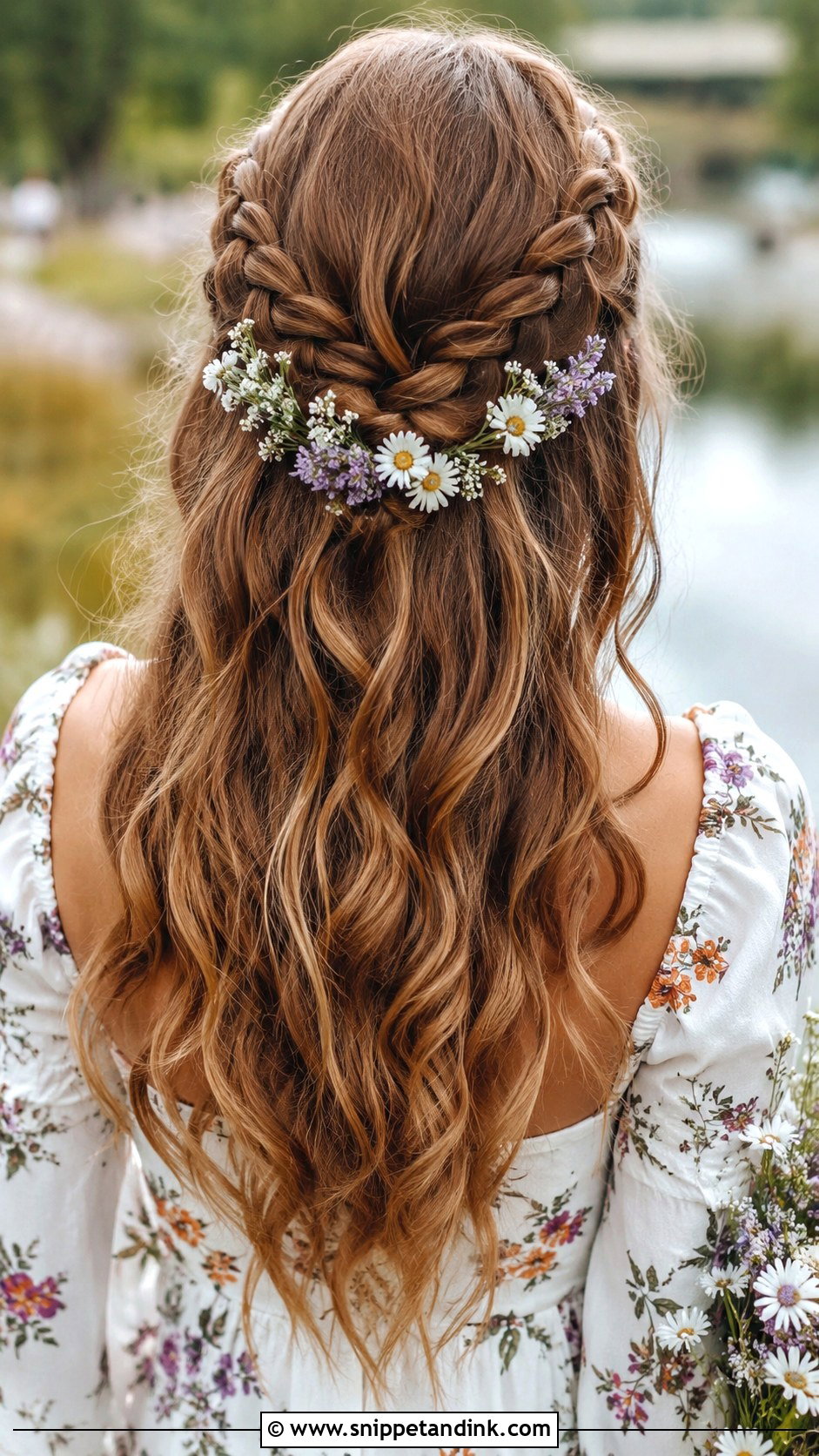 Boho Braided Half Up - Snippet and Ink - 30 Wedding Guest Hairstyles for Long Hair