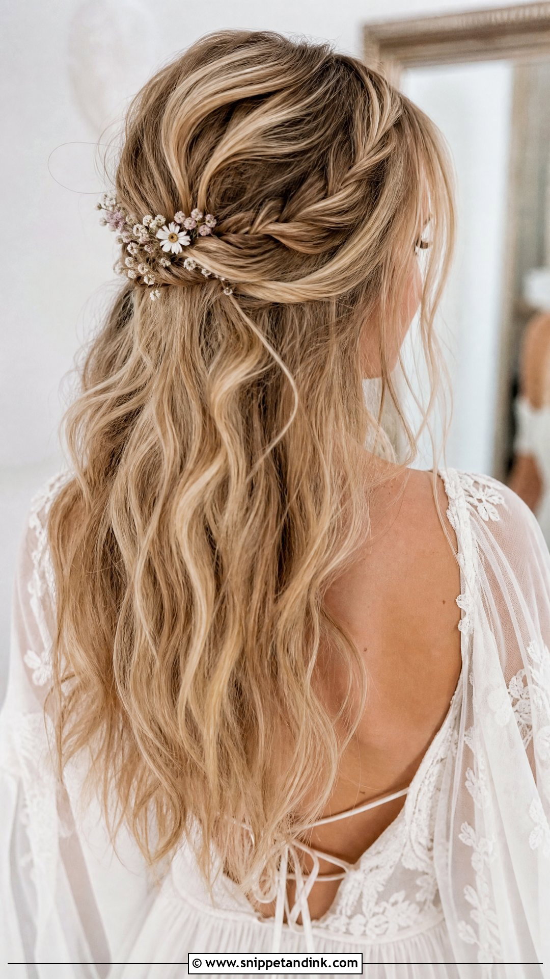 Boho Braided Half Up - Snippet and Ink - 20 Easy Hairstyles for a Wedding Guest