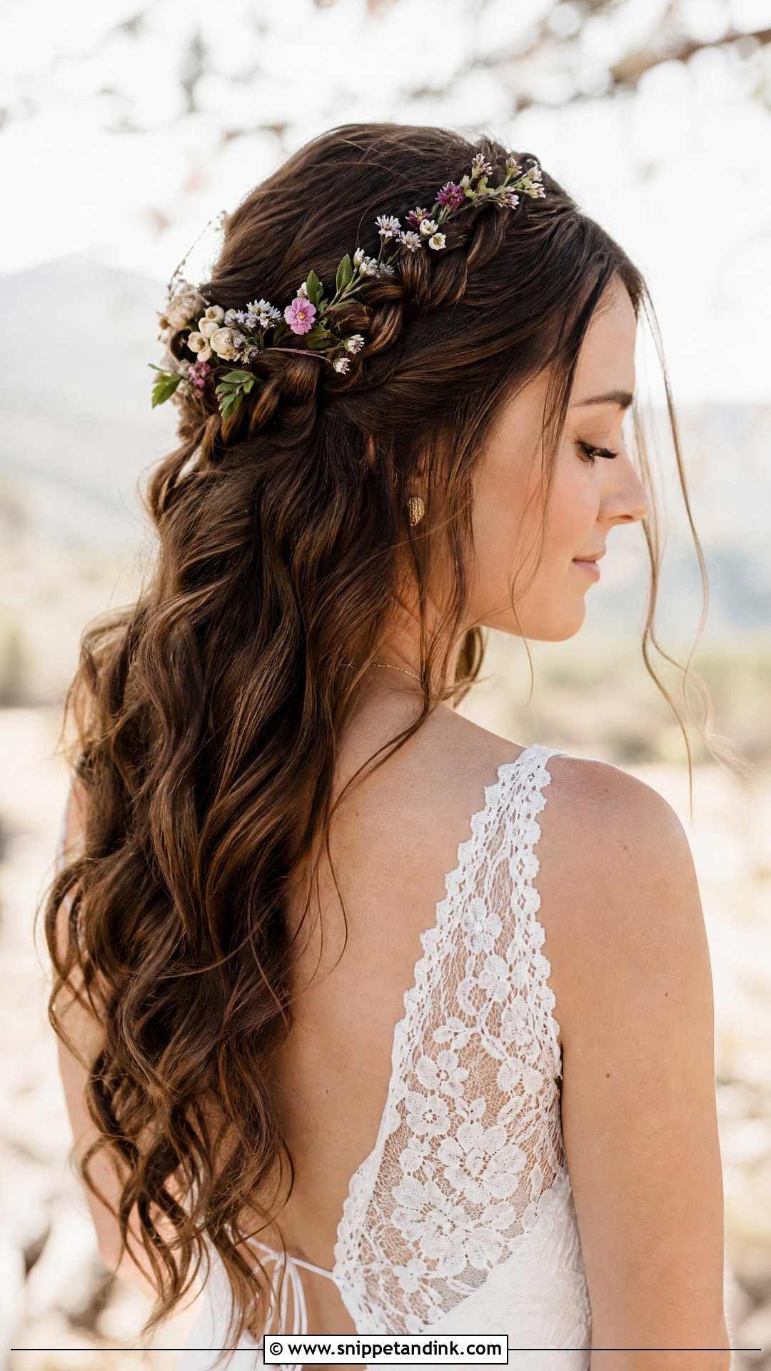 Boho Braided Half Up Half Down - Snippet and Ink - 20 Brides with Braids