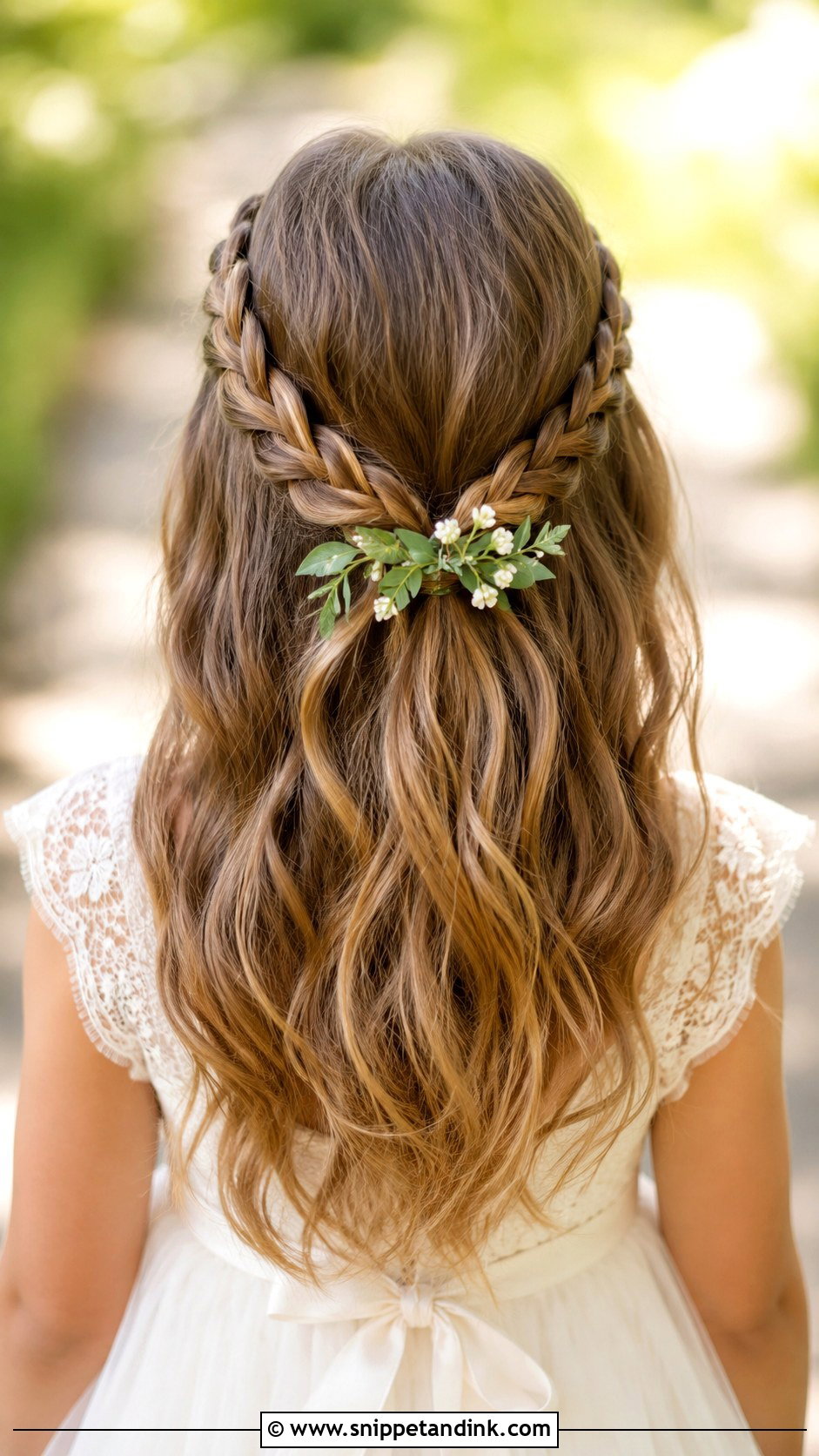 Boho Braided Half Up Style - Snippet and Ink - 25 Kids Wedding Hairstyles