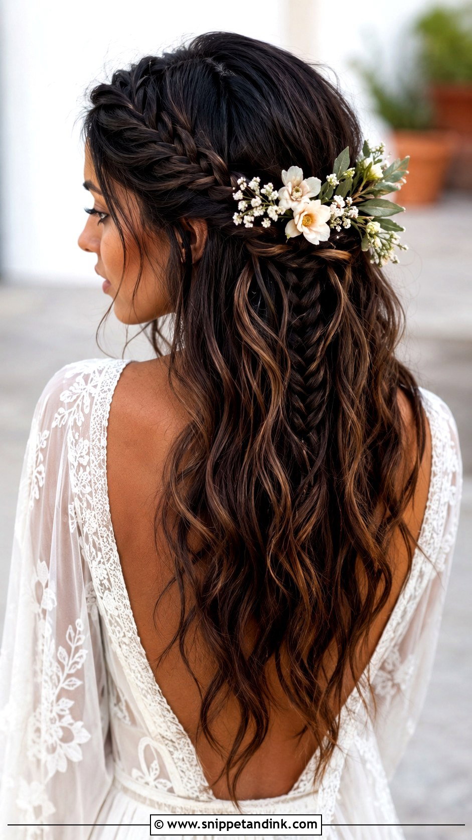 Boho Braided Half Up Style - Snippet and Ink - 30 Hair for Wedding Ideas