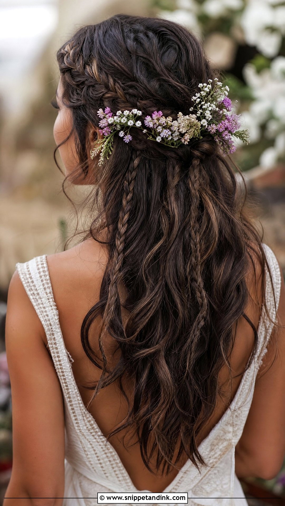 Boho Braided Half Up Wedding Hairstyle - Snippet and Ink - 20 Hairstyle for Wedding Party Ideas