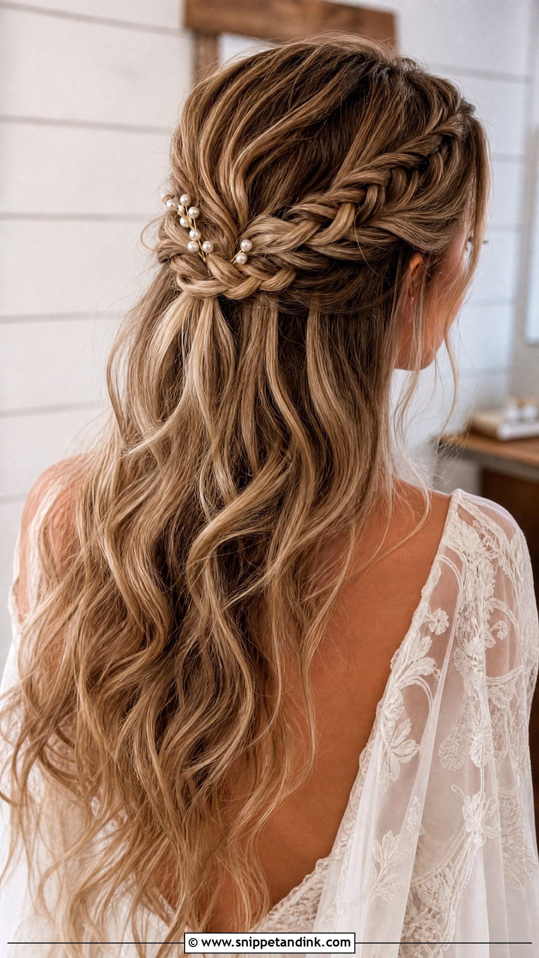 Boho Braided Half Up Wedding Hairstyle - Snippet and Ink - 15 Boho Braids Wedding Hairstyles