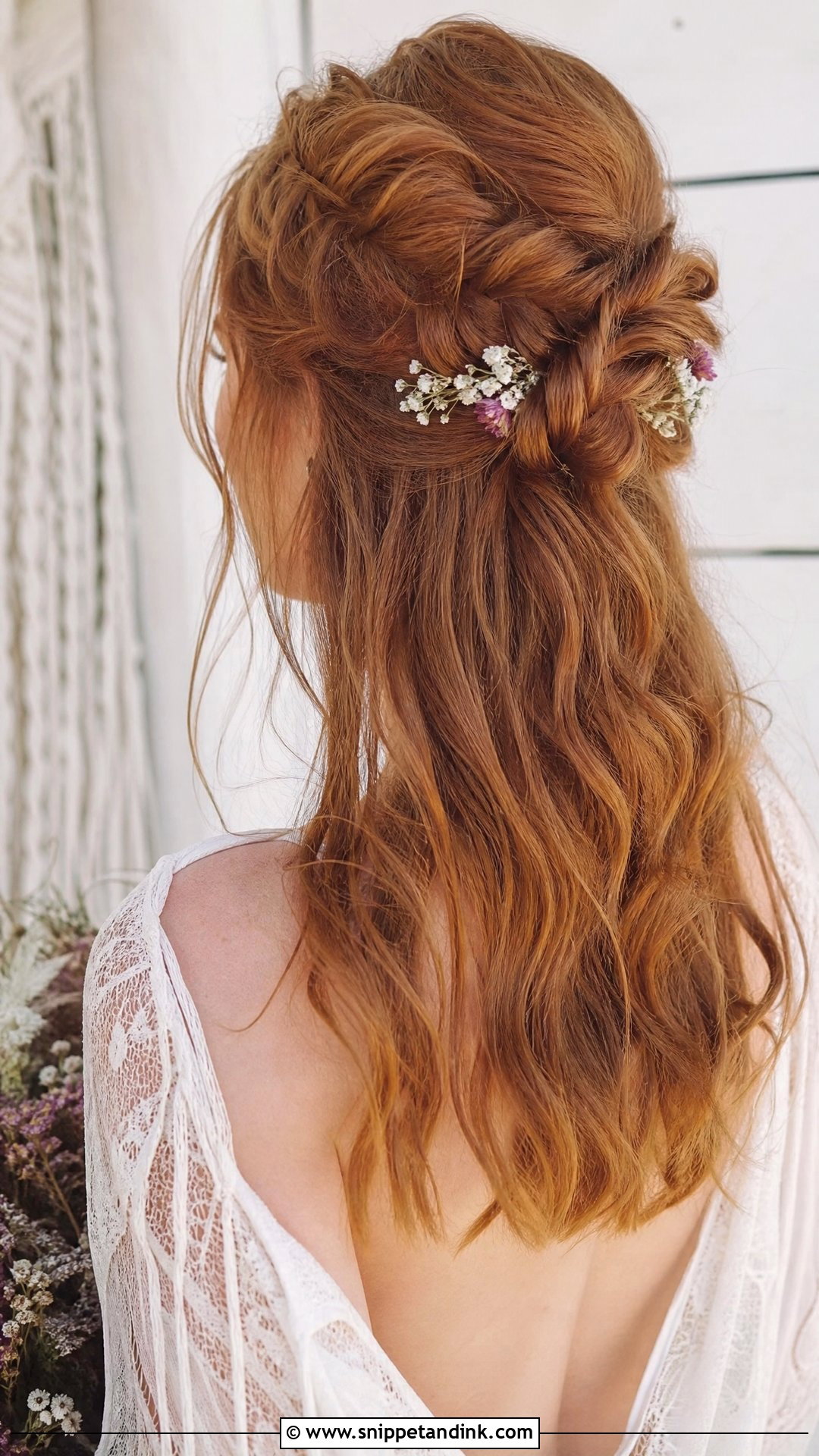 Boho Braided Half Up for Fine Hair - Snippet and Ink - 20 Wedding Guest Hair for Fine Hair Ideas
