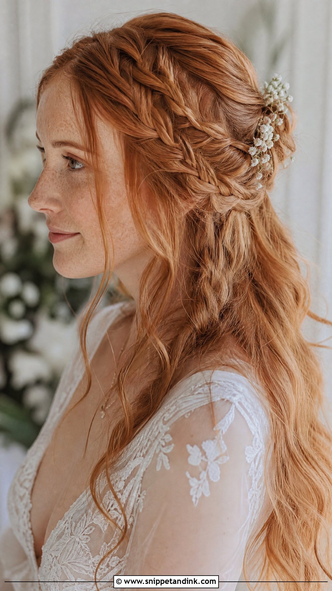Boho Braided Half Up for Red Hair - Snippet and Ink - 20 Red Hair Brides