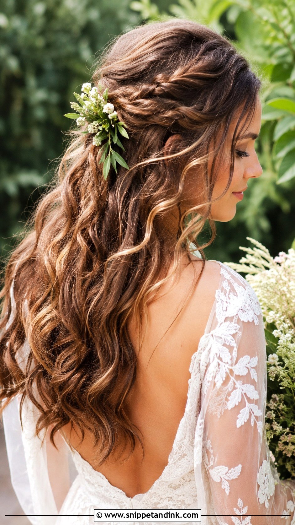 Boho Braided Half Up for Round Faces - Snippet and Ink - 25 Wedding Hairstyles for Round Faces
