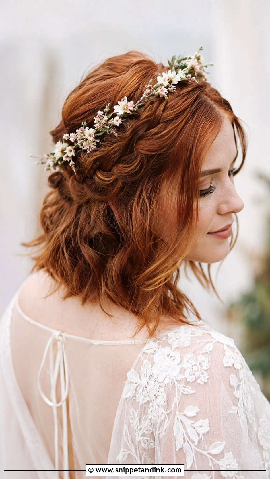 Boho Braided Half Up for Short Hair - Snippet and Ink - 30 Short Half-Up Half-Down Wedding Hair Ideas