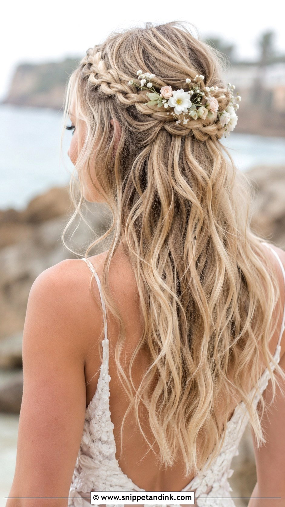 Boho Braided Half Updo - Snippet and Ink - 35 Bridal Updo Ideas