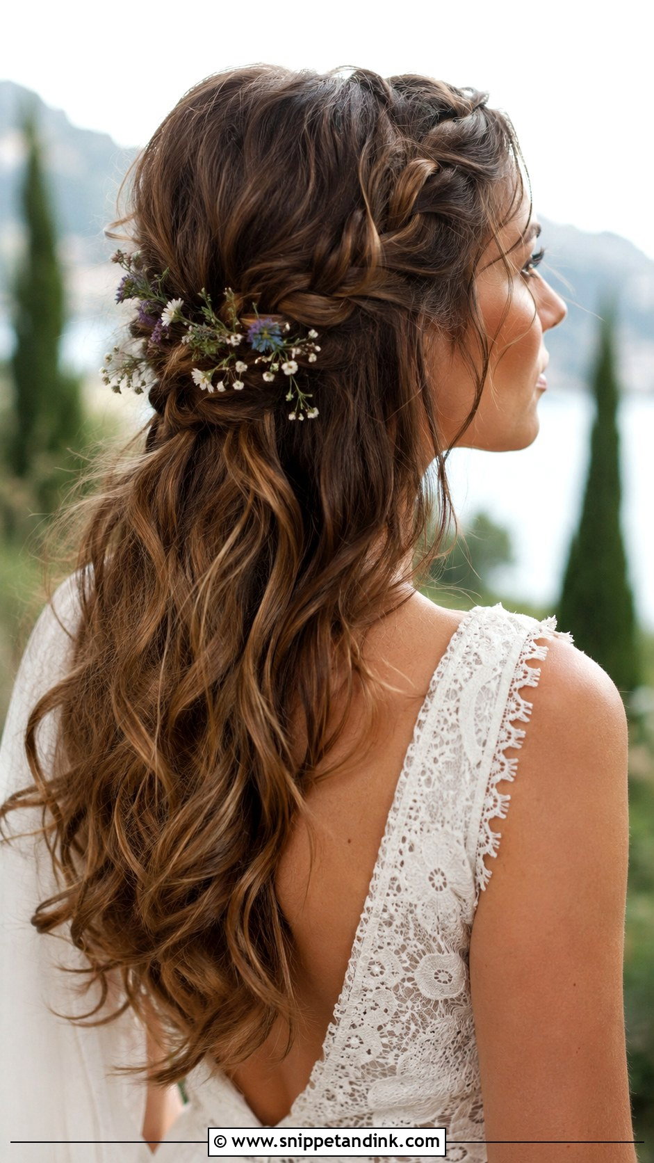 Boho Braided Half Updo for a Wedding - Snippet and Ink - 20 Cute Hairstyles for a Wedding