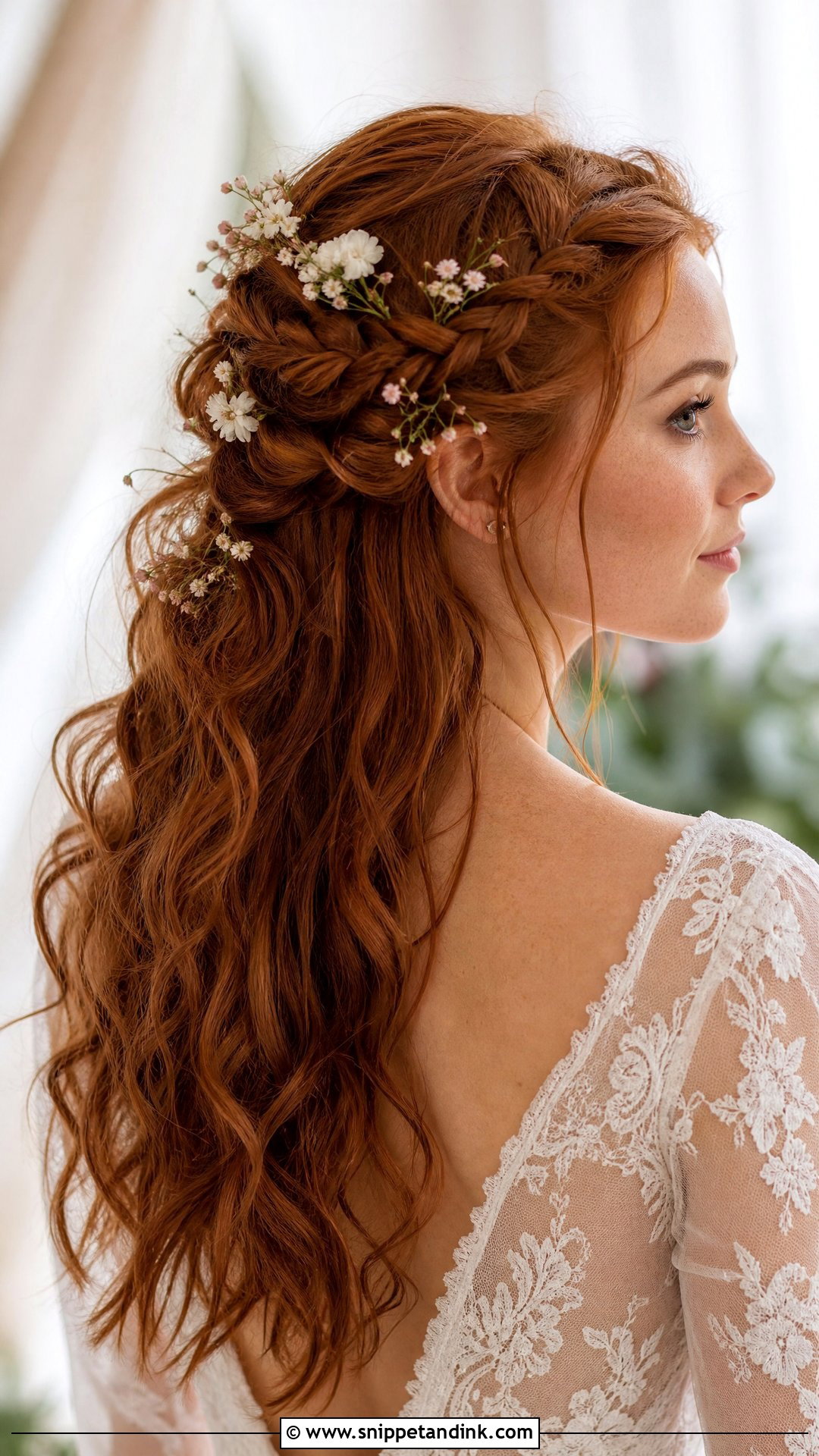 Boho Braided Half Updo - Snippet and Ink - 20 Bohemian Bridal Hair Ideas