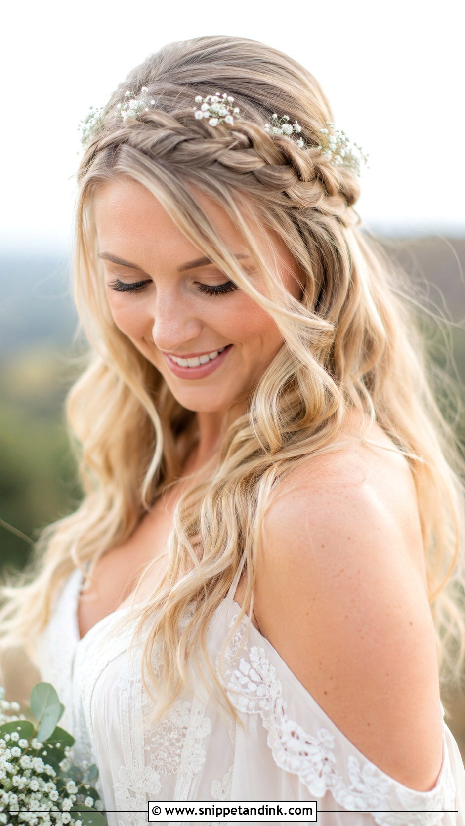 Boho Braided Headband Wedding Hairstyle - Snippet and Ink - 25 Boho Braid Wedding Hair Ideas