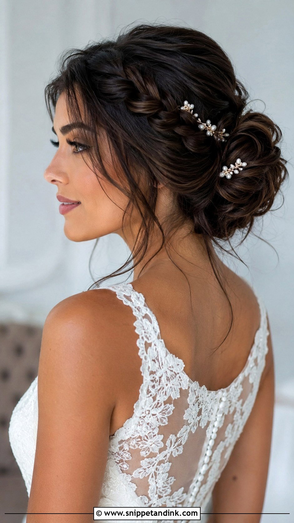 Boho Braided Low Bun Wedding Hair - Snippet and Ink - 20 Boho Wedding Hairstyles for Long Hair