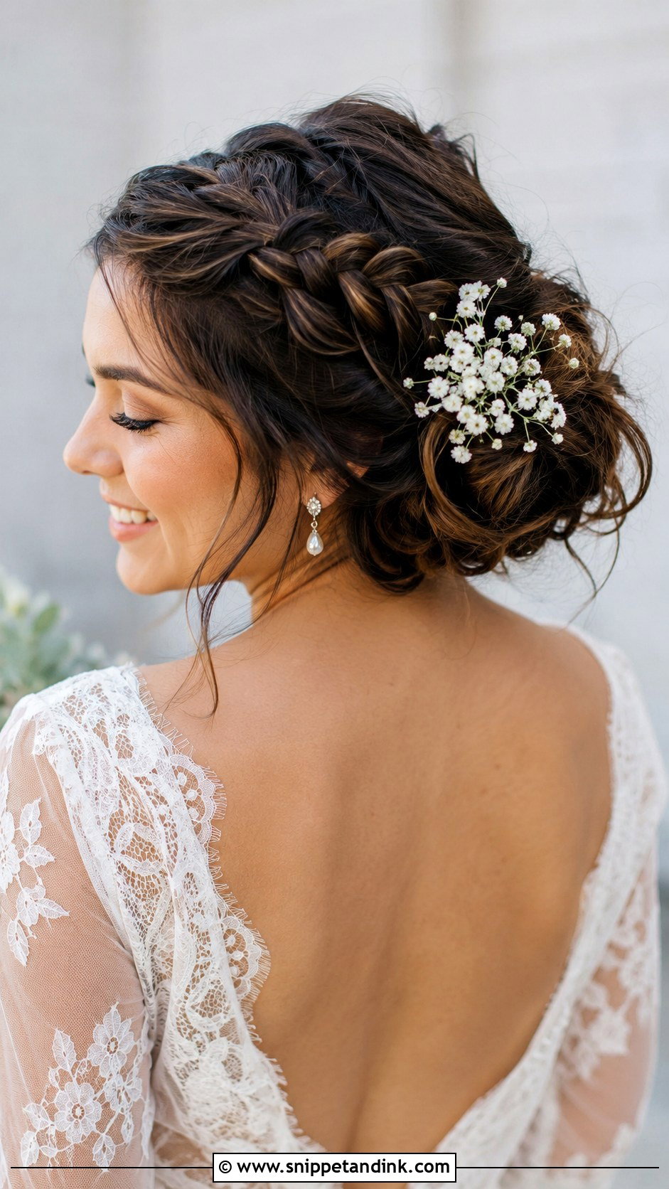 Boho Braided Messy Updo - Snippet and Ink - 25 Messy Bride Hairstyles