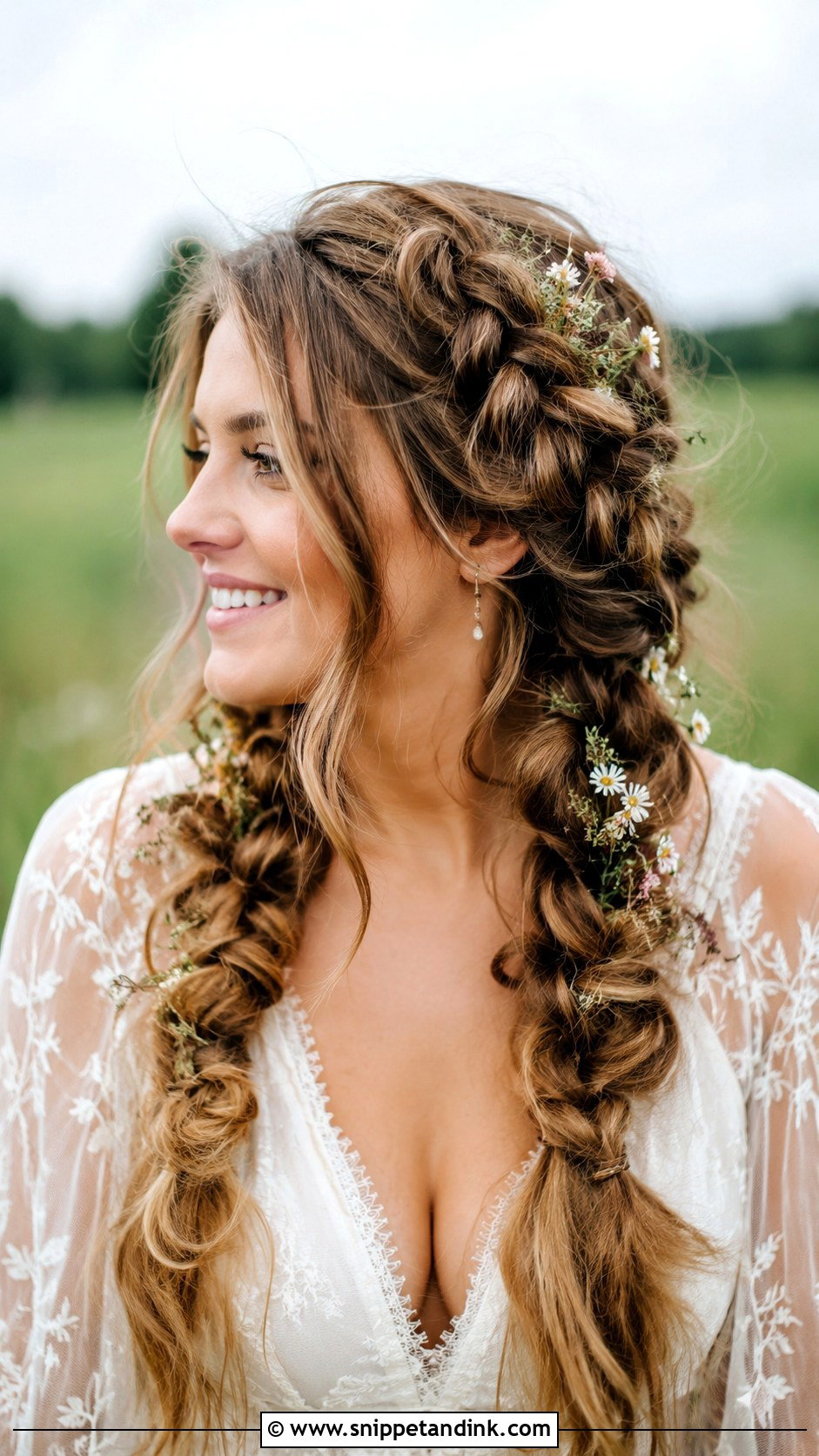Boho Braided Pigtails Wedding Hairstyle - Snippet and Ink - 25 Boho Braid Wedding Hair Ideas