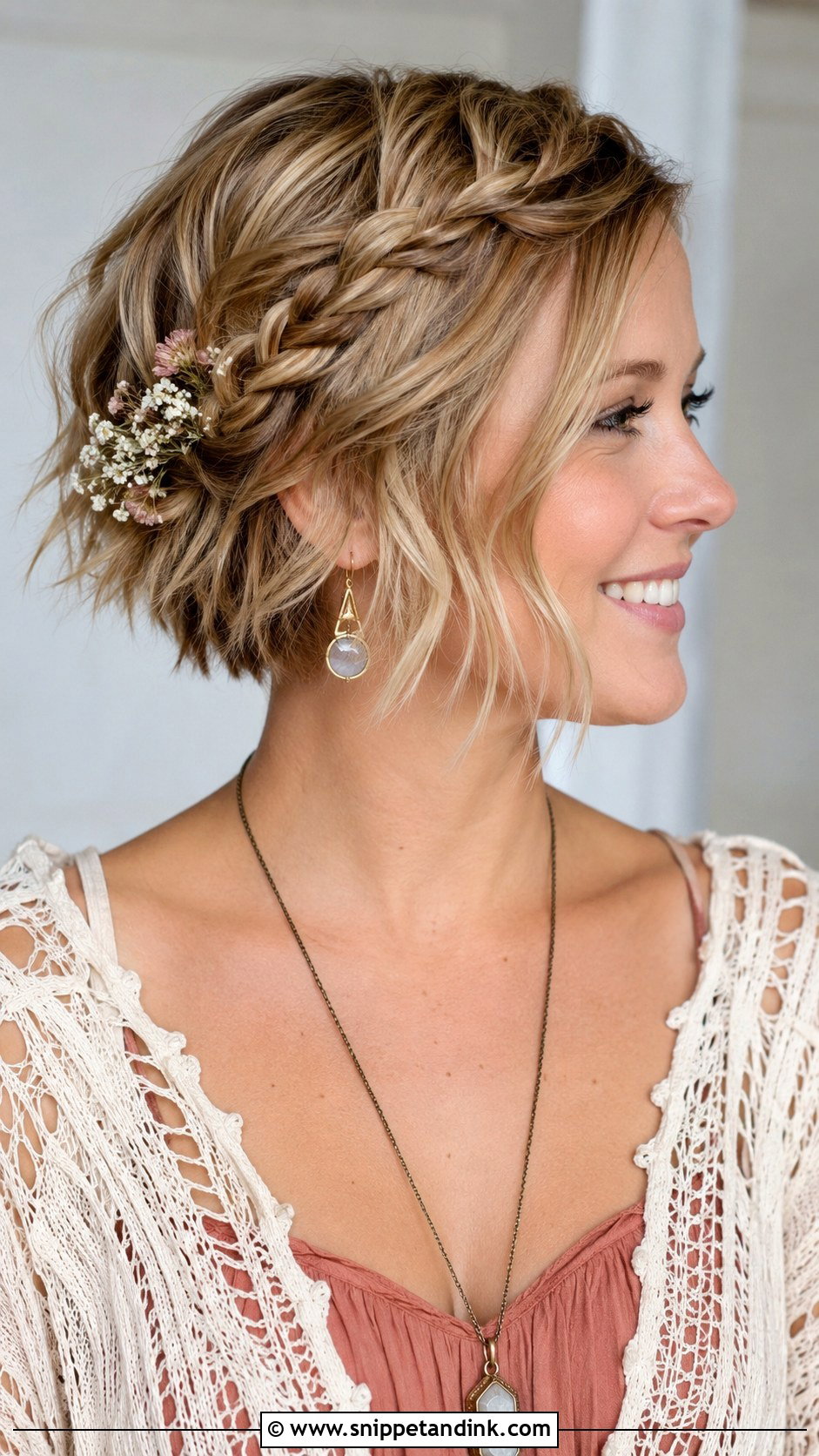 Boho Braided Pixie - Snippet and Ink - 20 Engagement Hairstyles for Short Hair