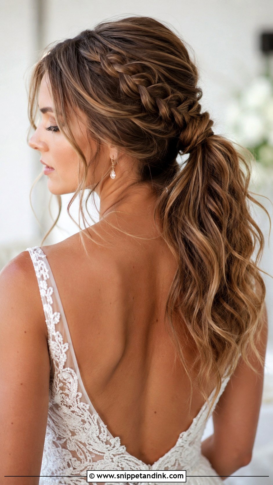 Boho Braided Ponytail Wedding Hairstyle - Snippet and Ink - 25 Boho Braid Wedding Hair Ideas