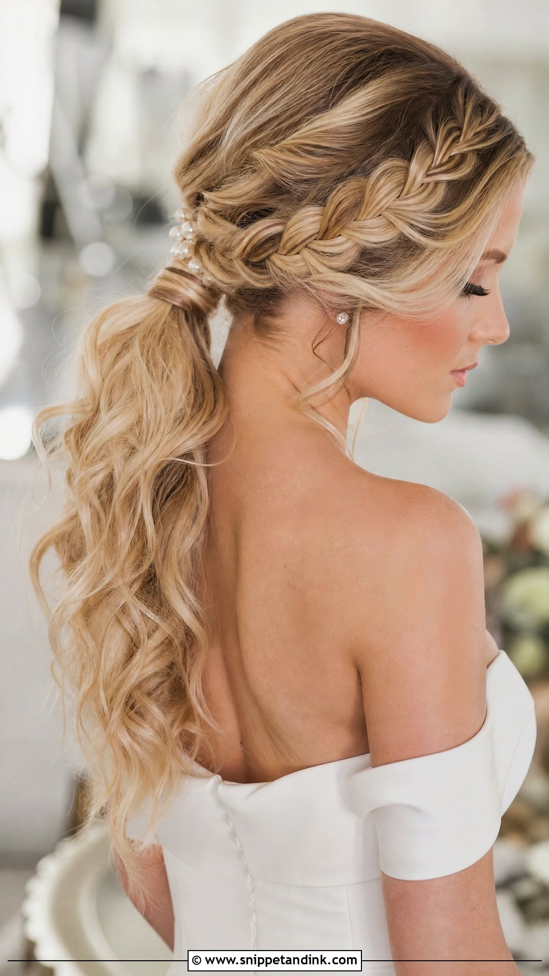 Boho Braided Ponytail Wedding Hairstyle - Snippet and Ink - 15 Boho Braids Wedding Hairstyles