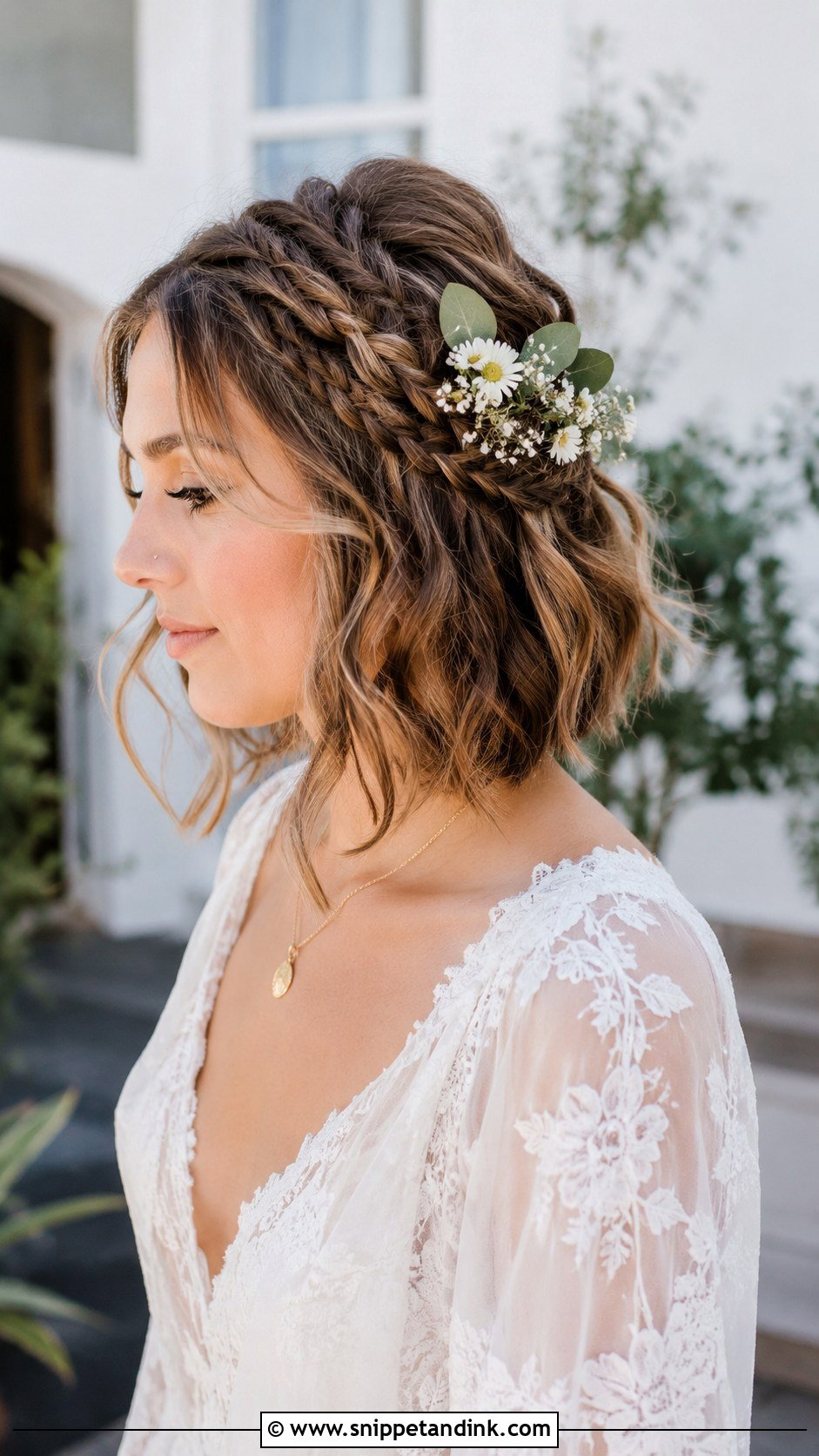 Boho Braided Short Hair - Snippet and Ink - 25 Hairstyles for Short Hair for Wedding