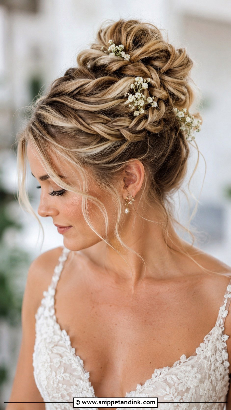 Boho Braided Top Knot Wedding Hairstyle - Snippet and Ink - 25 Boho Braid Wedding Hair Ideas