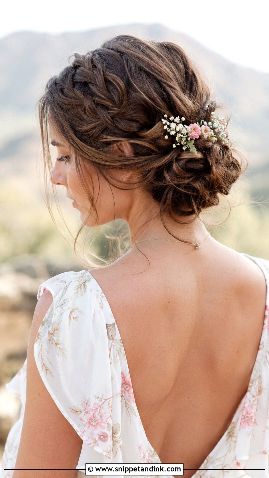 Boho Braided Updo - Snippet and Ink - 20 Rehearsal Dinner Hair for Bride Ideas