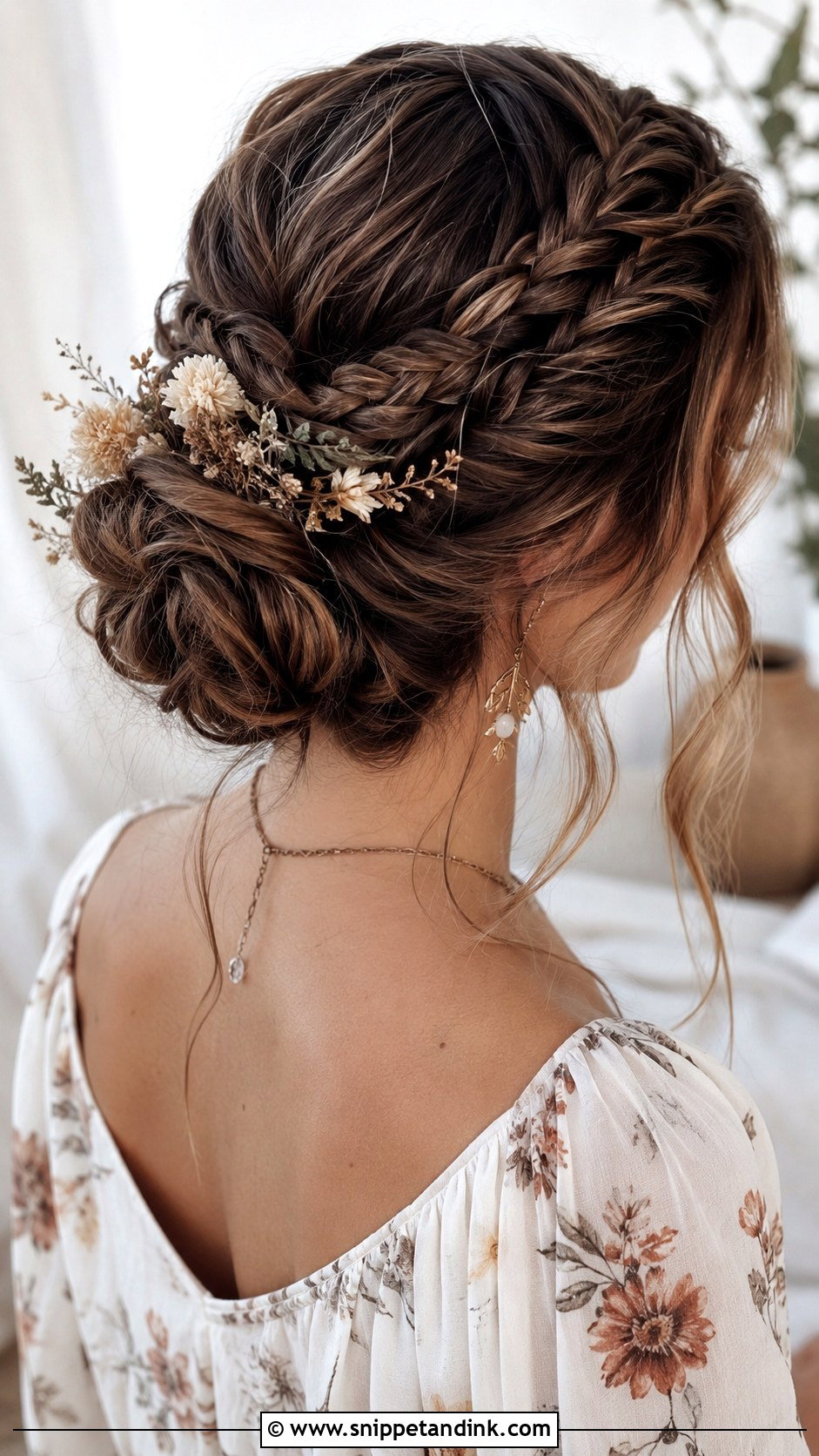 Boho Braided Updo - Snippet and Ink - 20 Wedding Guest Braids Hairstyles