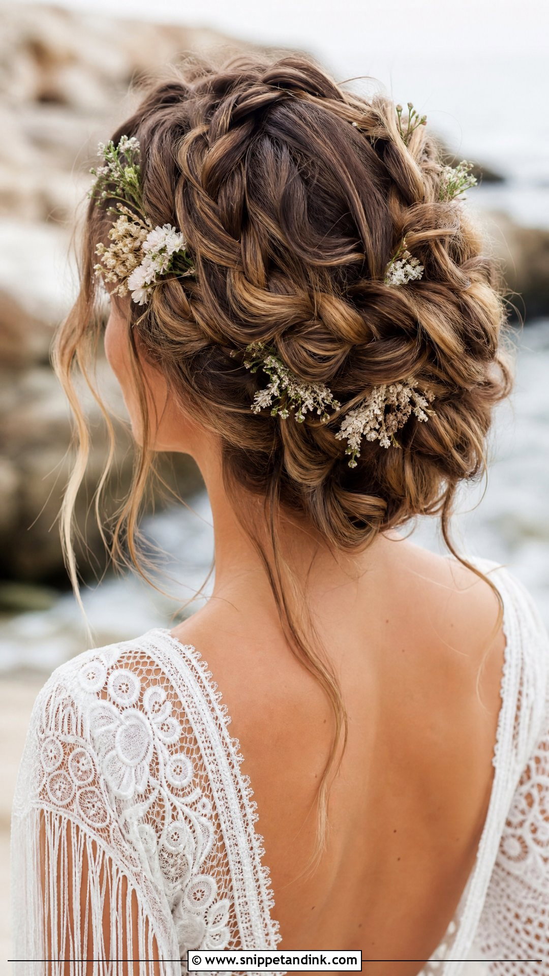 Boho Braided Updo - Snippet and Ink - 25 Bridal Hair Up Ideas
