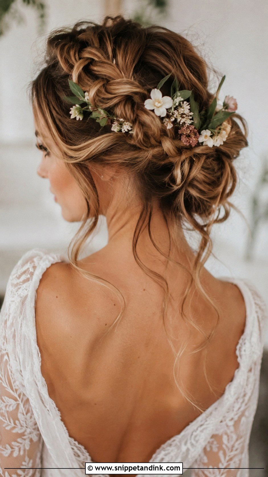 Boho Braided Updo - Snippet and Ink - 25 Bridal Up Do Ideas