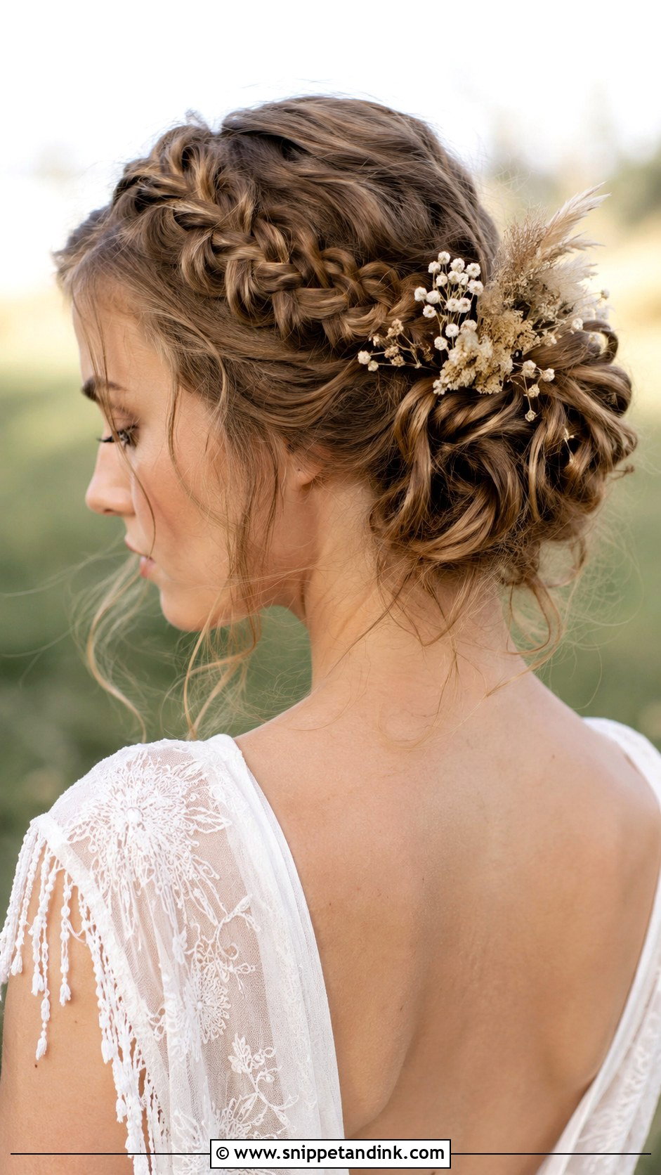 Boho Braided Updo - Snippet and Ink - 25 Bridal Updos for Long Hair