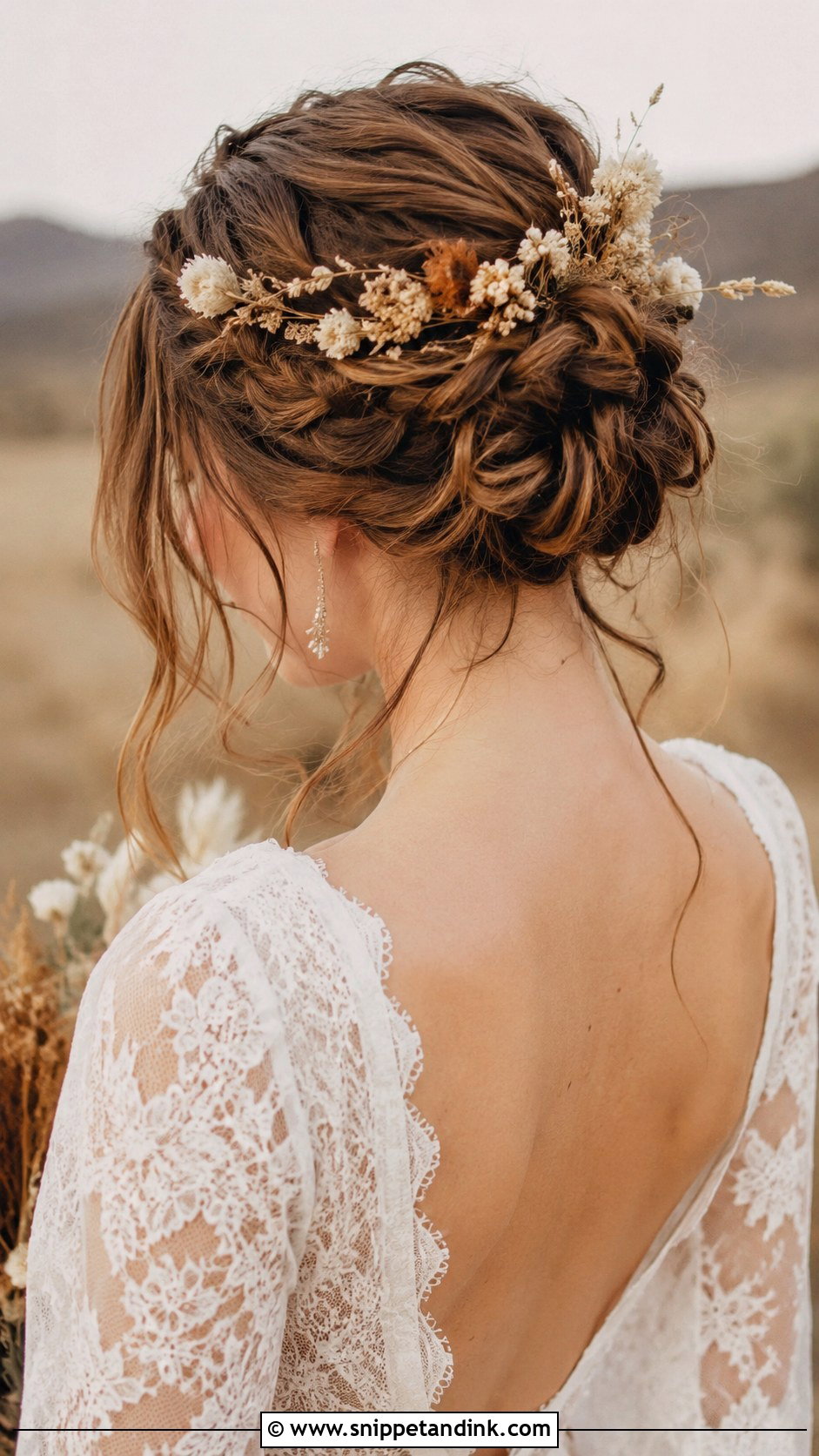 Boho Braided Updo - Snippet and Ink - 25 Updo Wedding Hairstyles for Long Hair