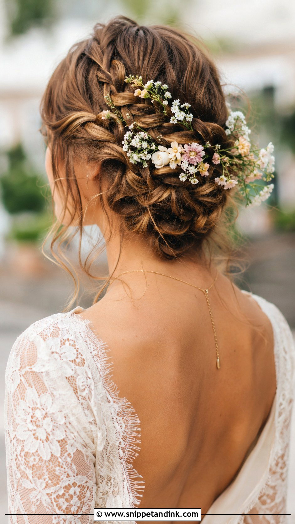 Boho Braided Updo - Snippet and Ink - 30 Hairstyles for Engagement Bride