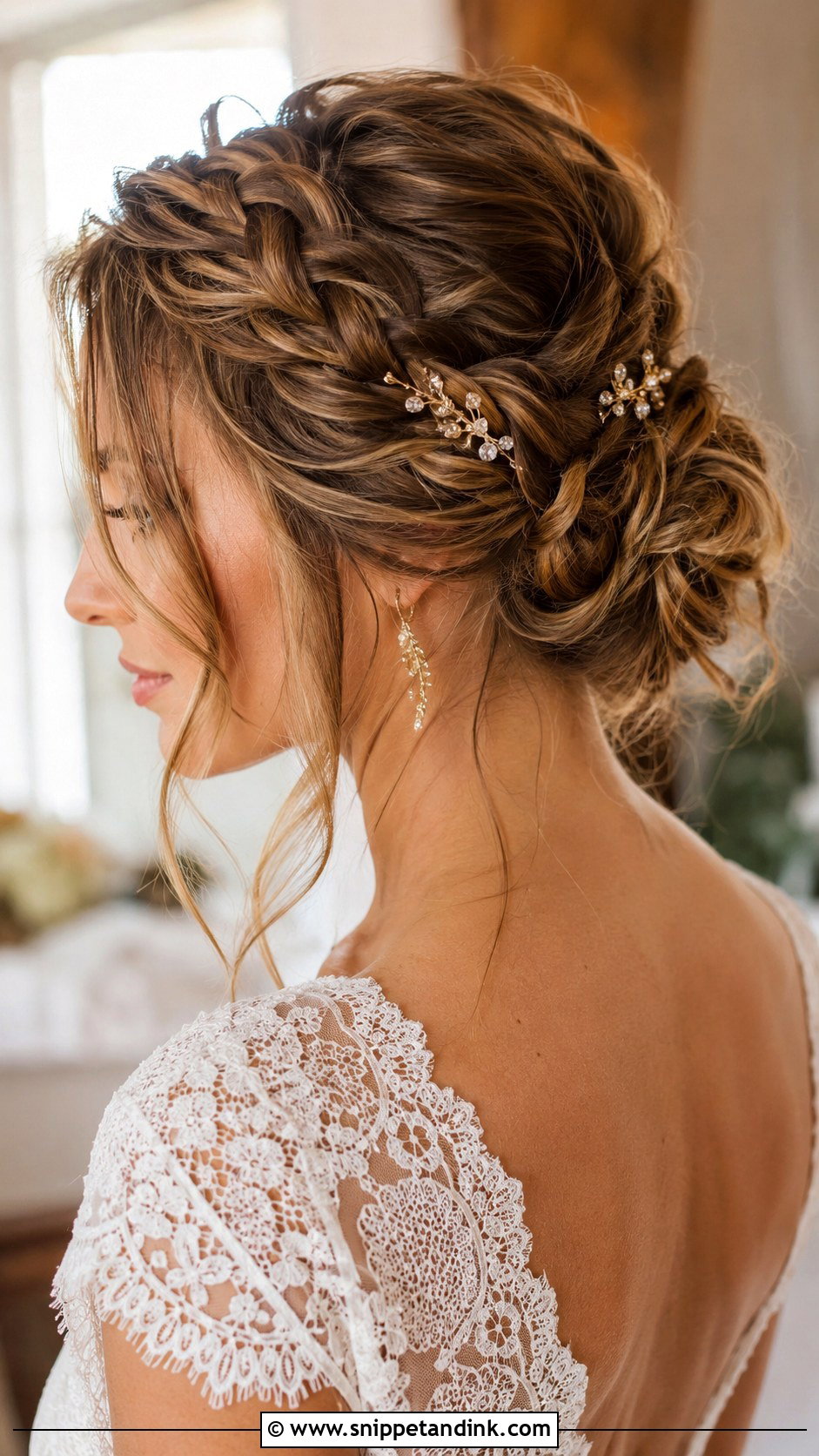 Boho Braided Updo - Snippet and Ink - 30 Wedding Hair Styles