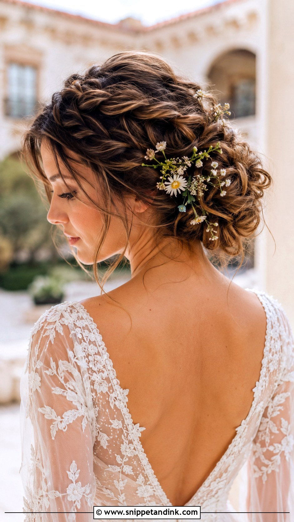 Boho Braided Updo - Snippet and Ink - 30 Wedding Hair Up Ideas
